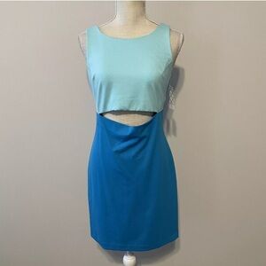 NWT Amanda uprichard colorblock blue dress